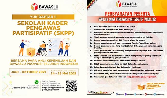 Buruan Daftar, Bawaslu Provinsi Riau Buka Pendaftaran SKPP 2021