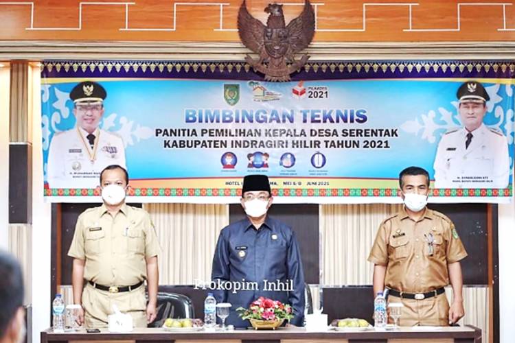 Bupati Inhil HM.Wardan Membuka Bimtek Pilkades Serentak Tahun 2021, Ada Ketentuan Baru