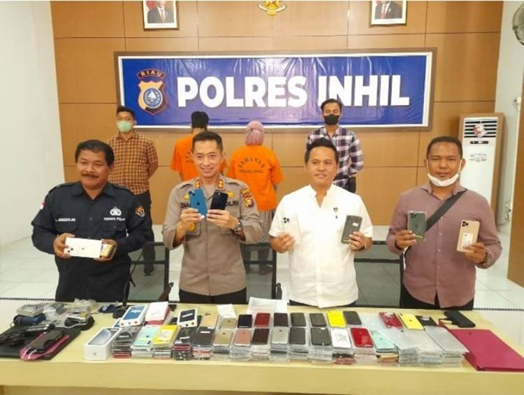Polres Inhil Gagalkan Penyelundupan Barang Elektronik oleh Pasutri Senilai Rp 2,5 Miliar