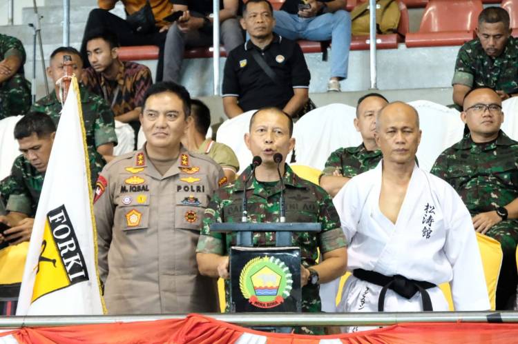 Didampingi Kapolda, Danrem 031/WB Resmi Buka Kerjunas Shokaido 