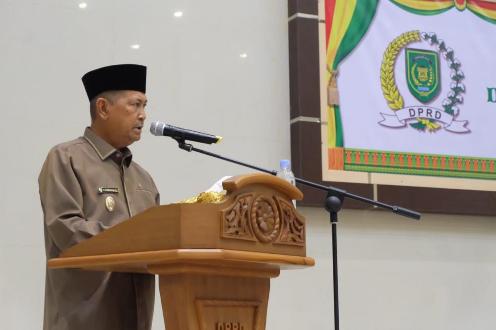 Wakil Bupati Inhil Sampaikan Tanggapan Terhadap Pandangan Umum Fraksi Tentang Pertanggungjawaban APBD 2018 