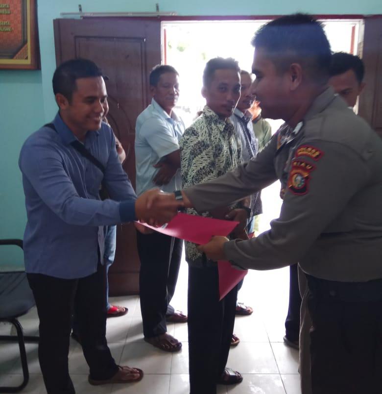 Hadiri Pengukuhan  RT dan RW, Brigadir Angga Sampaikan Pesan Kamtibmas