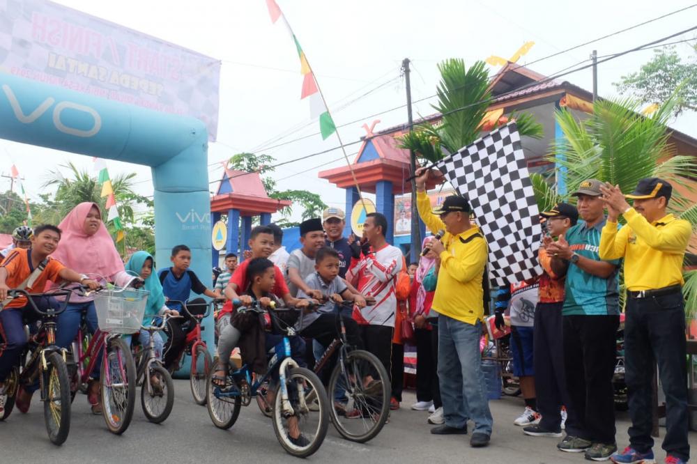 Milad Ke - 54 Inhil, Wakil Bupati Melepas Peserta Funbike