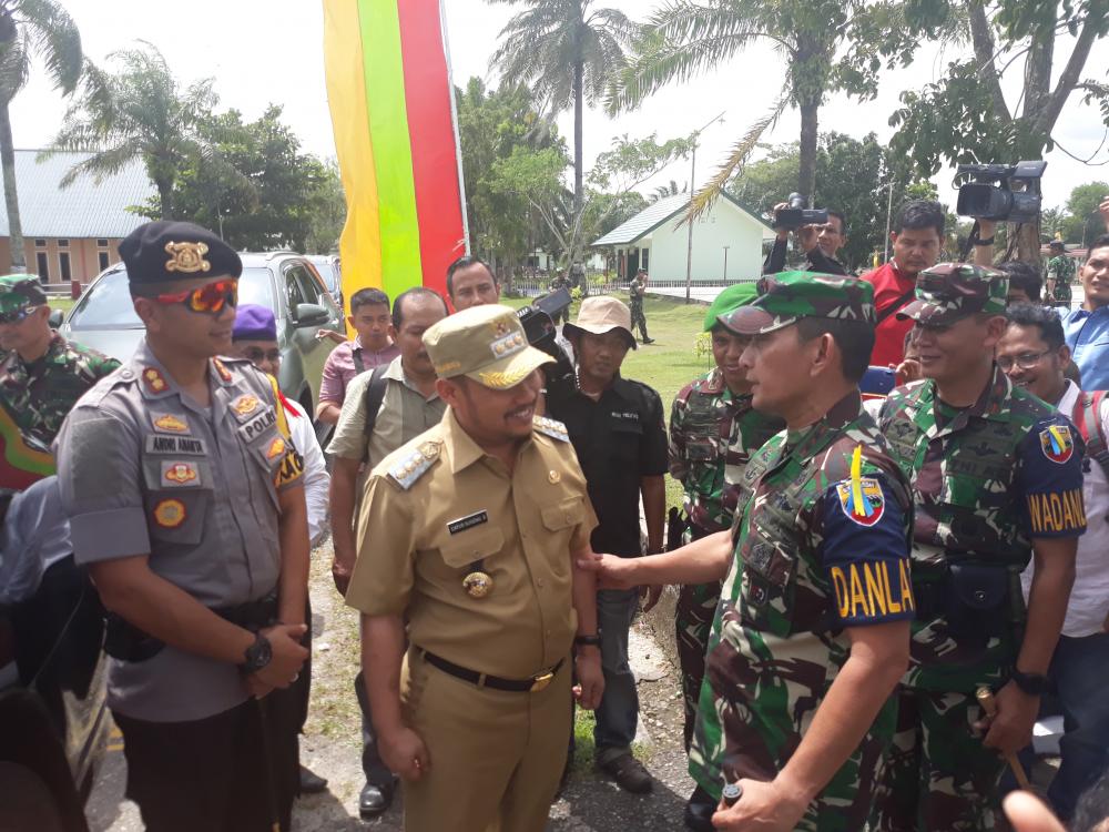 Upacara pembukaan Latihan Pratugas satgas pamtas -RI RDTL Sektor Barat yonif 132 /BSTA. 2019