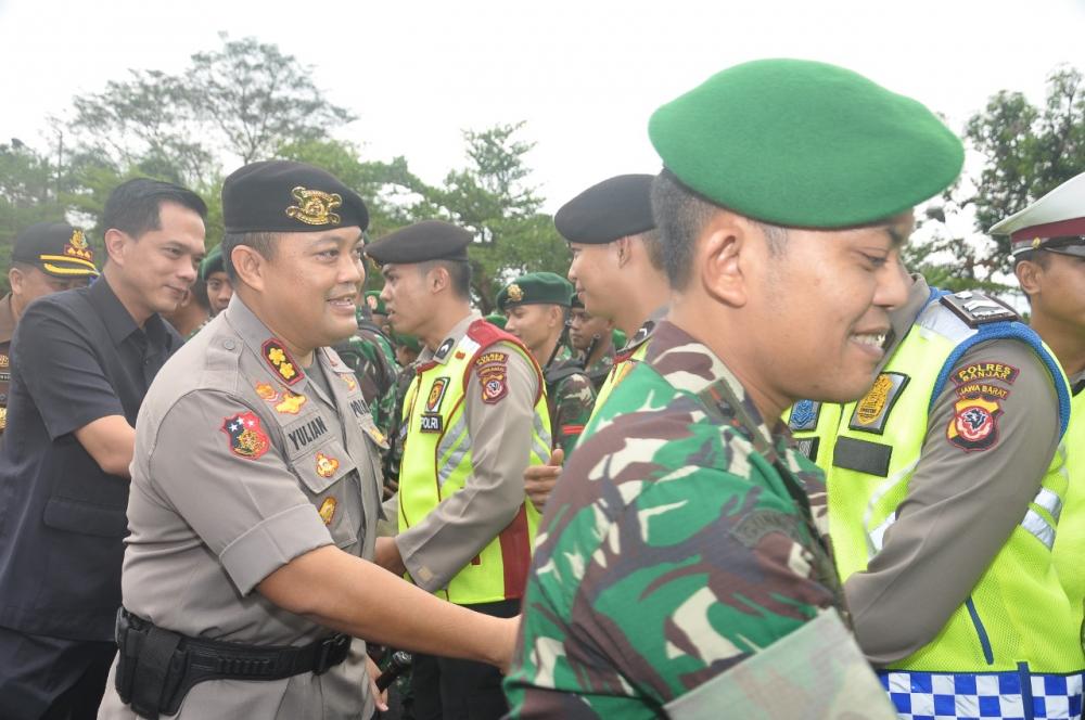 Halal bihalal idul Fitri 1440 H  Kapolres Banjar bersama Personel Kodim 0613 Ciamis dan Pemerintahan Kota Banjar 