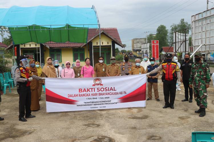 Bhayangkari Inhil Dukung Penuh Pelaksanaan Hari Bhayangkara ke 74 Polres Inhil.