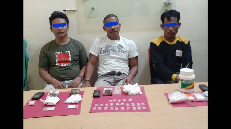 Satu Bandar Narkoba beserta Kaki Tangannya Berhasil di bekuk Satres Narkoba Polres Pelalawan