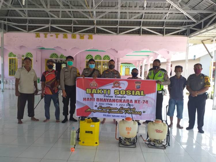 Jelang Hari Bhayangkara ke-74, Polres Kampar dan Jajarannya Lakukan Berbagai Kegiatan Sosial