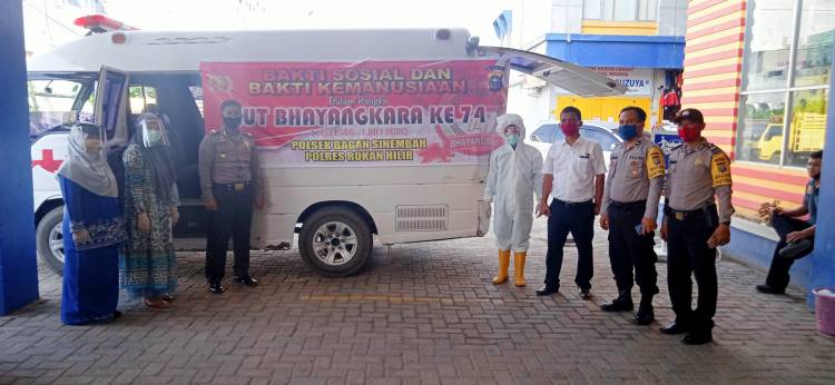 Sambut HUT Bhayangkara Ke - 74, Polsek Bagan Sinembah Gelar Baksos dan Bakti Kemanusiaan
