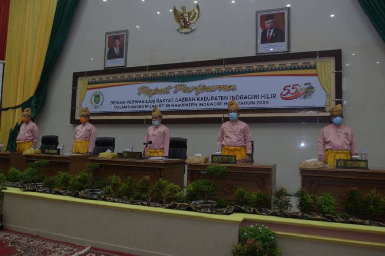 HM Wardan Apreseasi Rapat Paripurna Milad Kab Inhil Ke 55 Ditengah Pandemi Covid 19.