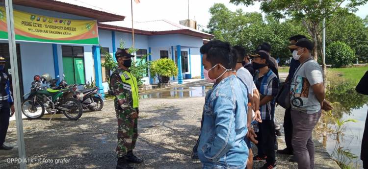 Sosialisasi Penegakan Disiplin Protokol Kesehatan Covid-19 Oleh Koramil 05/Rupat Kodim 0303/Bengkalis