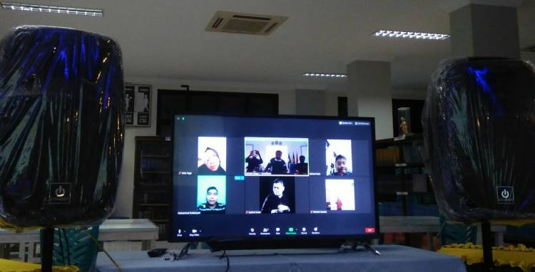 Melalui Vid-Con DPC Granat Inhil Bentuk panita bahas persiapan Pelaksanaan Hari HANI