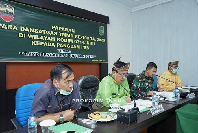 Bupati HM Wardan Pemkab Inhil Siap Bersama Kodim 0314 Menyukseskan Penyelenggaraan TMMD Imbangan 