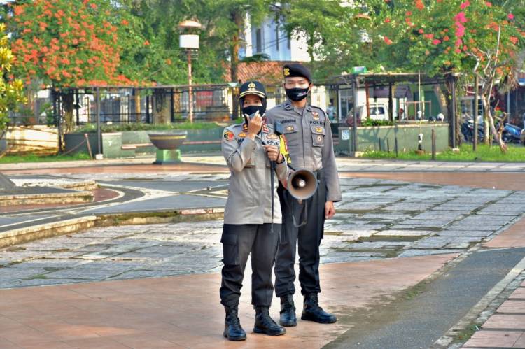 Tim Gabungan Polres Banjar Laksanakan Pengamanan Aksi Damai Menolak RUU HIP
