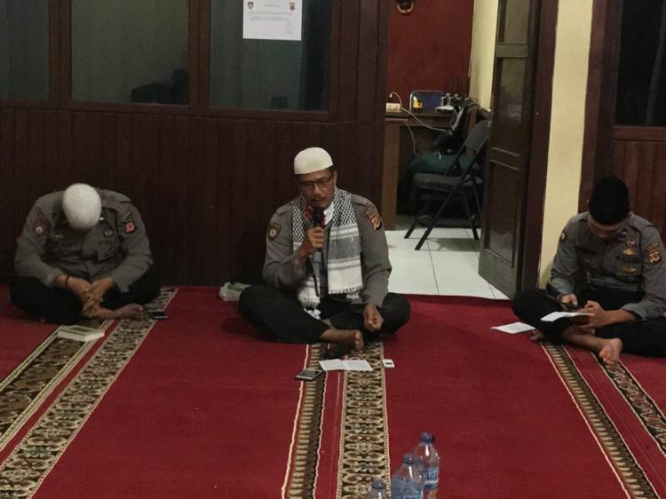 Demi Pembinaan Rohani dan Mental Satuan Sabhara Polres Banjar Gelar Pengajian