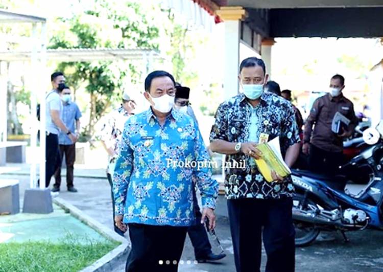 Bupati Pimpin Rapat Evaluasi Progres Pendataan Keluarga Tingkat Kabupaten Inhil Tahun 2021