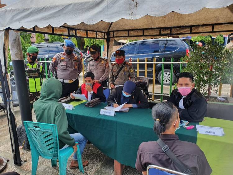 12 Warga Tembilahan Terjaring Razia Yustisi  Melanggar Prokes Covid 19
