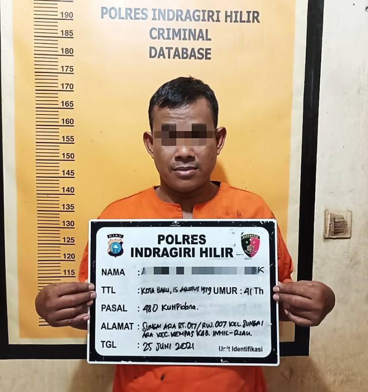 Seorang Terduga Penadah Spare Part Escavator Hasil Curian Ditangkap Satreskrim Polres Inhil