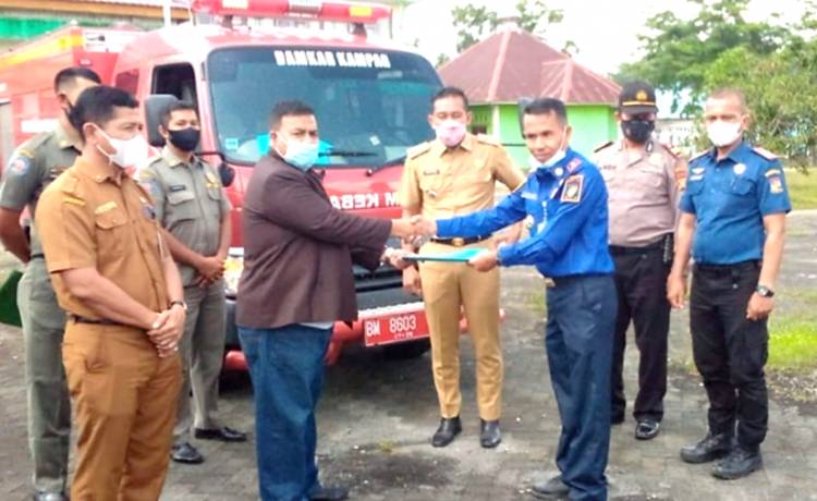 Perdana Pembentukan Pos Damkar di Kecamatan Kampar Kiri Hilir