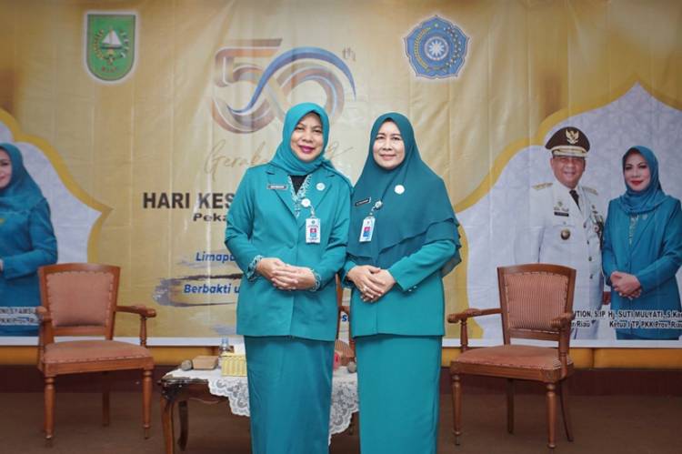 Ketua TP PKK Inhil Hj. Zulaikhah Wardan Hadiri Puncak Peringatan HKG PKK 2022 Tingkat Provinsi Riau