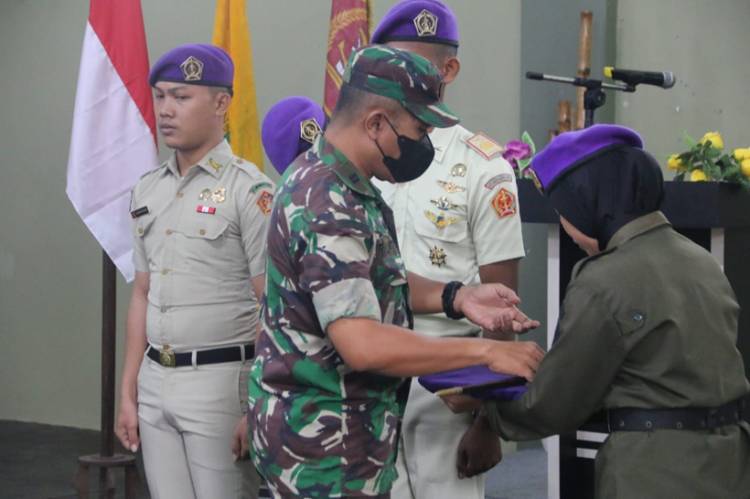 Menwa Satuan 046 Indra Yudha Unisi Gelar Acara Sertijab Komandan
