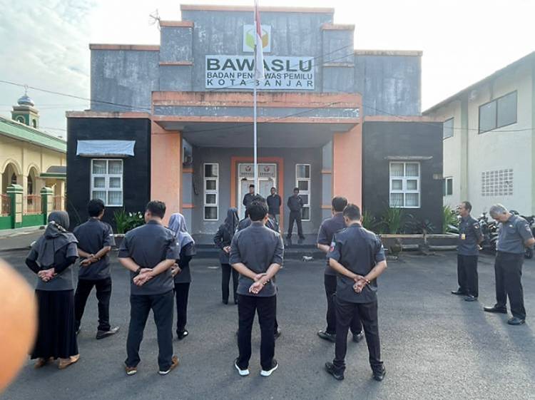 Bawaslu Kota Banjar Gelar Apel Siaga Pengawas Pemilu 2022