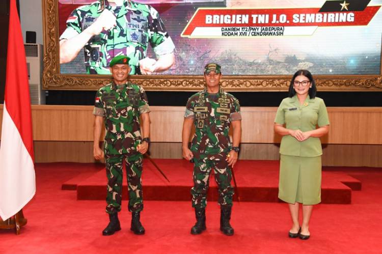 Danrem 172/PWY JO Sembiring, Putra Kelahiran Medan Resmi Sandang Pangkat Bintang Satu TNI