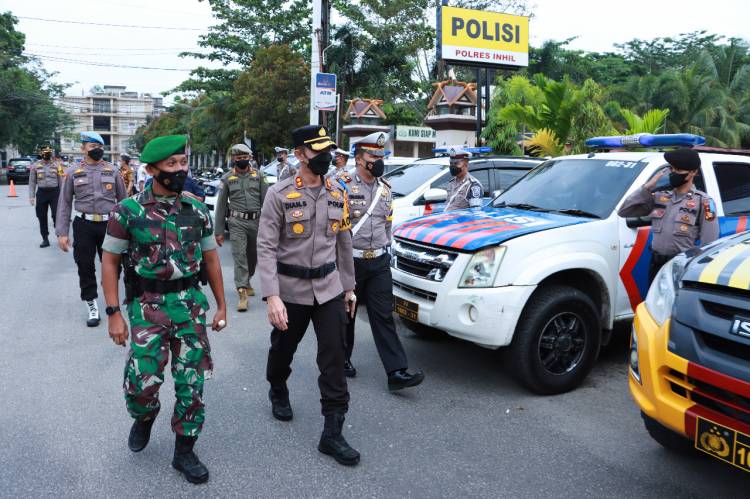 Kapolres Inhil Pimpin Apel Gelar Pasukan  Operasi Patuh Lancang Kuning 2022
