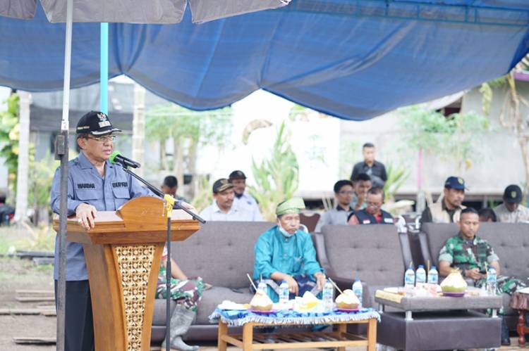Bupati Inhil HM. Wardan Bersama Dandim 0314 Inhil Tinjau Progres TMMD Tahun 2022