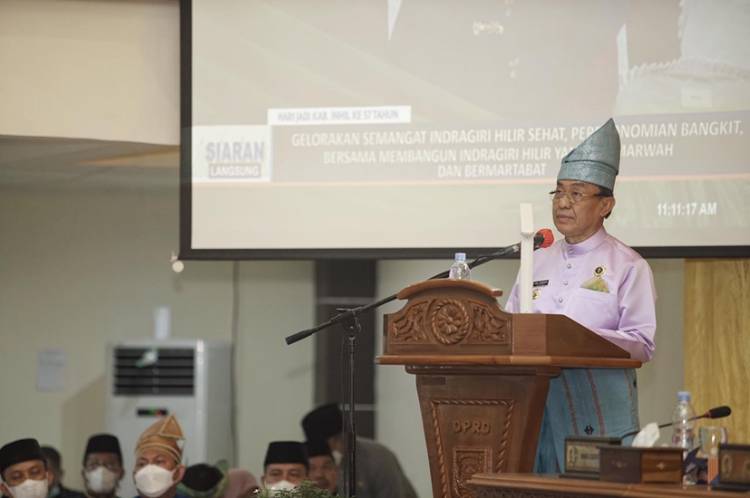 Rapat Paripurna dan Milad Inhil ke-57, Bupati Sampaikan Keseriusan Pemda Sejahterakan Masyarakat
