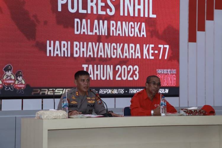 Hari Bayangkhara ke 77 Polres Inhil Taja Anjangsana Ke Kediaman Purnawirawan dan Warakawuri Polri