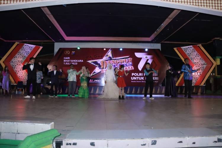  Lomba Dangdut Meriahkan HUT Bhayangkara ke 77 Polres Inhil