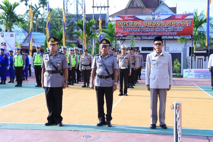 Tiga Personel Polres Inhil Wisuda Purna Bhakti