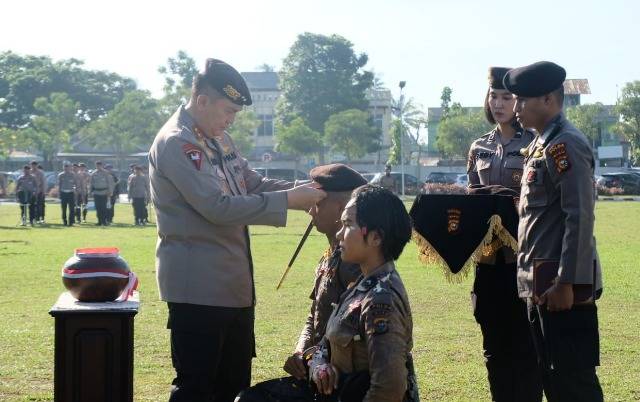 Pembaretan Bintara Angkatan 48, Kapolda Riau: Jangan Lupakan Jasa Orang Tua dan Jadilah Polisi yang Dicintai Masyarakat