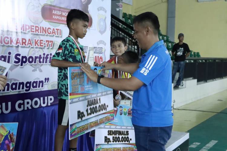 Final Badminton Kapolres Inhil Cup Kategori Anak-anak