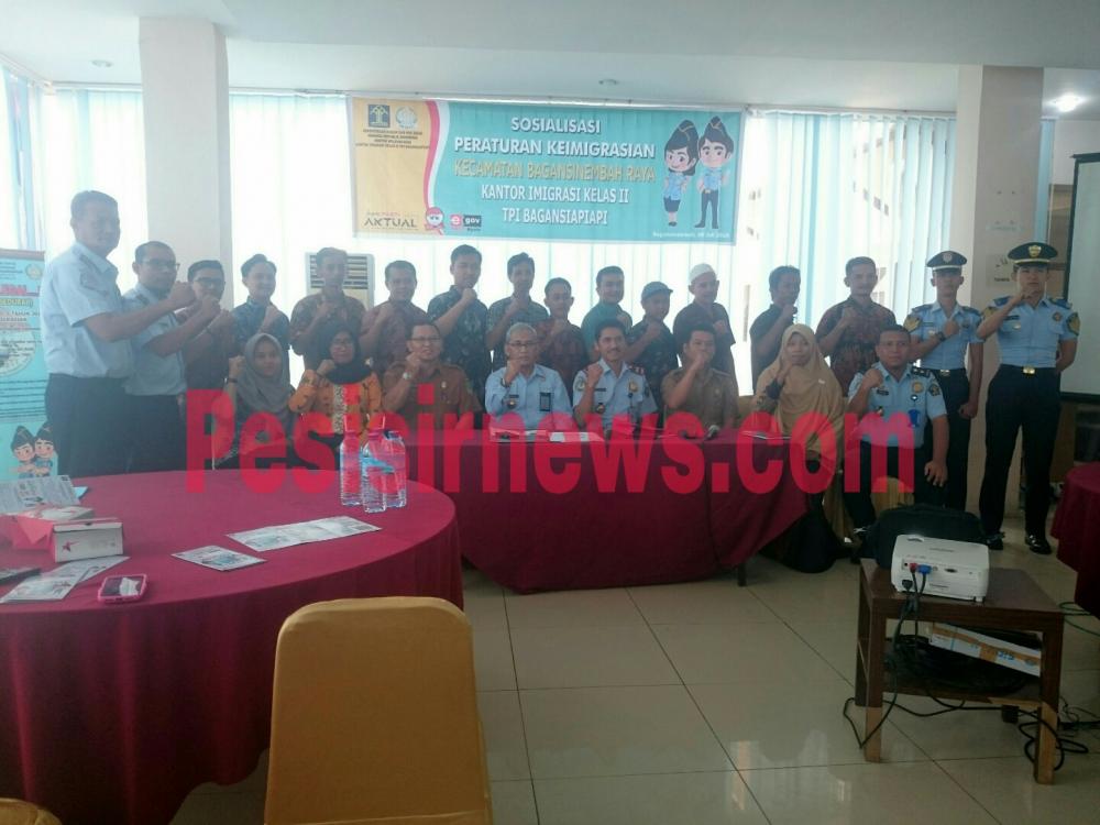 Gelar Sosialisasi Kantor Imigrasi Kelas II TPI Bagansiapiapi Dihadiri Kadiv Kemenkumham Riau