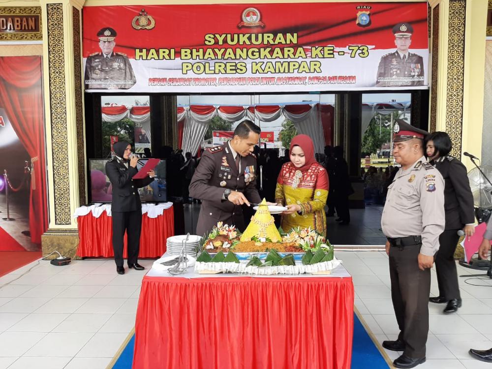 Polres Kampar Gelar Acara Syukuran dan Berbagai Lomba Meriahkan Hari Bhayangkara ke-73
