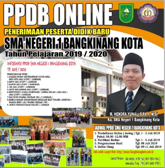 SMA Negeri 1 Bangkinang Kota terima peserta didik secara Online