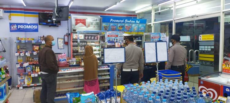 Polsek Pangkalan Kerinci adakan patroli antisipasi bajing loncat dan himbauan hadapi wabah  Covid-19