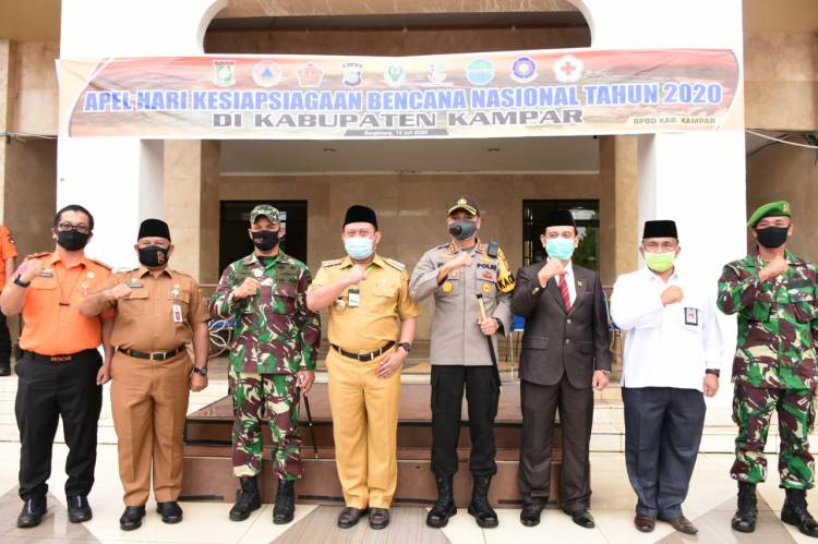 Apel Bersama Kesiapsiagaan Bencana,Bupati Kampar Minta Komitmen Seluruh Elemen