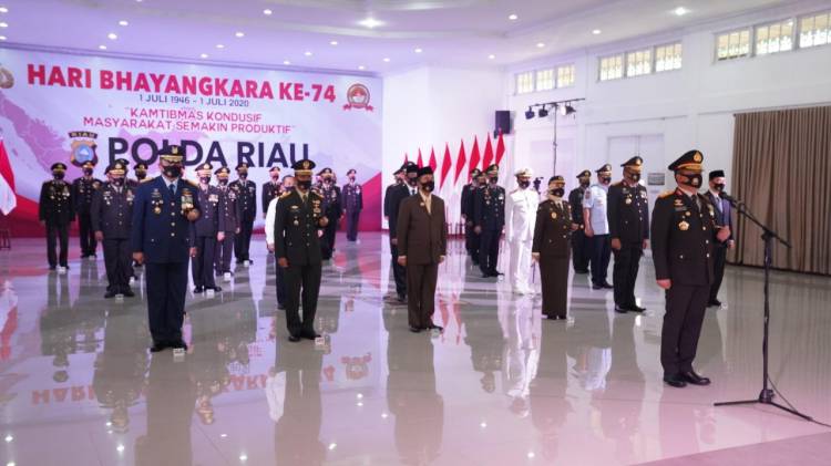 Puncak Peringatan Hari Bhayangkara Ke 74 Digelar Secara Virtual