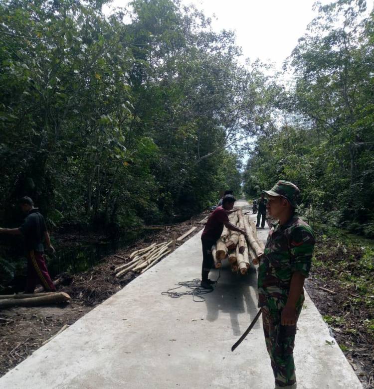 Pekerjaan Semenesasi Jalan TMMD Sudah Hapir Selesai 