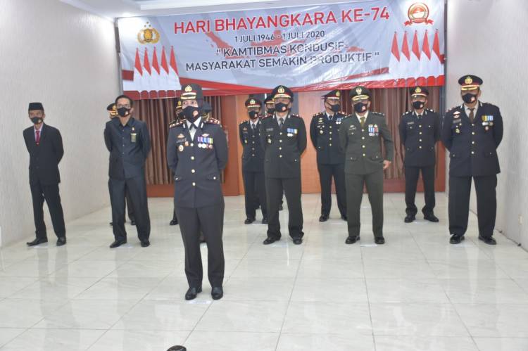 Upacara Peringatan Hari Bhayangkara Ke-74 Gigelar Secara Daring 
