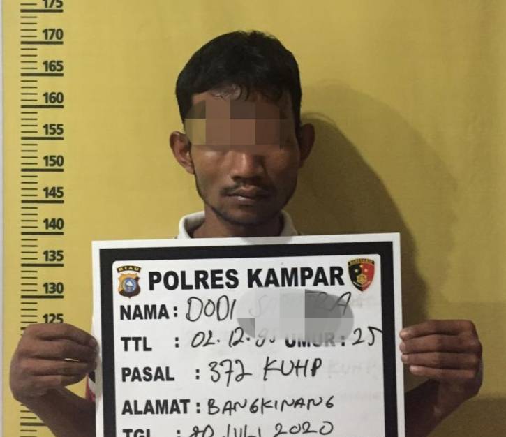 Pura-pura Mau Beli Motor dan Dilarikan Saat Testing, Pelaku Diringkus Reskrim Polres Kampar