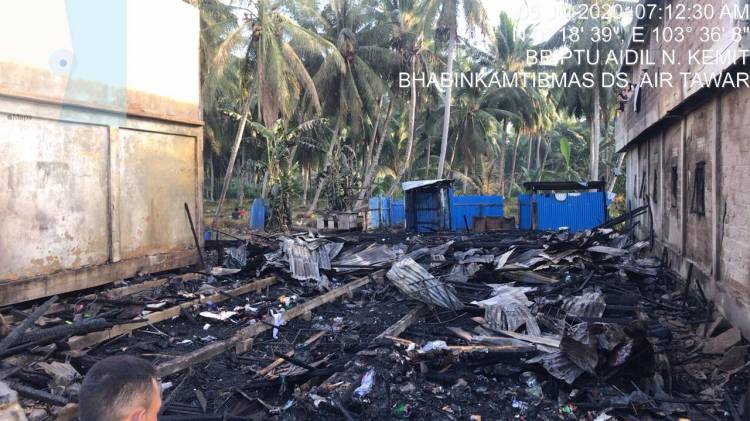 Sijago Merah Menghanguskan Rumah Kos Kosan Di Inhil