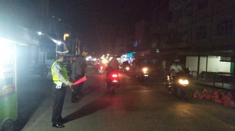 Kapolres Inhil AKBP Indra Duaman Pimpin Pengaman Malam Takbir Idul Adha 1441 H/2020 M