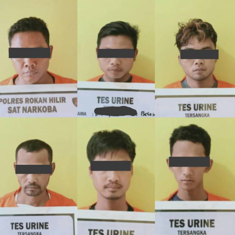 Polres Rohil Ringkus 4 Orang Pria di Kamar Hotel Suzuya, 2 Lagi di Depan Toko Berbeda