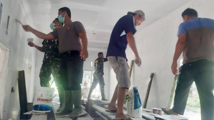 Masuki Tahap Finishing, TNI dan Warga Kompak Cat RLTH