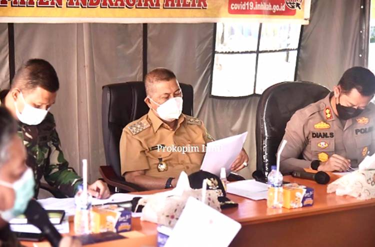Wakil Bupati Inhil H. Syamsuddin Uti Pimpin Diskusi Pemberlakuan PPKM Diluar Pulau Jawa