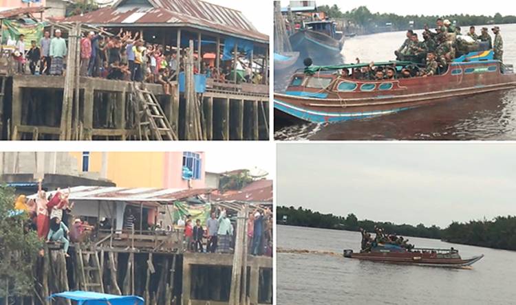 Lambaian Haru Warga Desa Iringi Perpisahan Satgas TMMD ke-111 Kodim 0314/lnhil Kembali ke Markas
